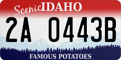 ID license plate 2A0443B