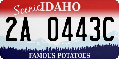 ID license plate 2A0443C