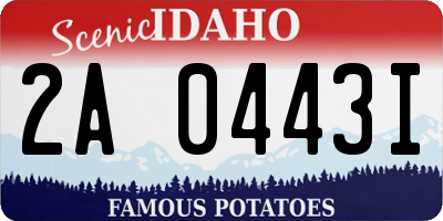ID license plate 2A0443I
