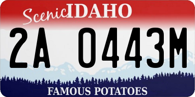 ID license plate 2A0443M