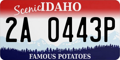 ID license plate 2A0443P