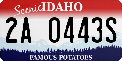 ID license plate 2A0443S