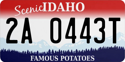 ID license plate 2A0443T