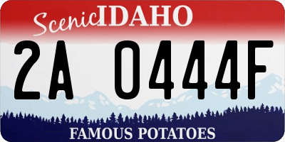 ID license plate 2A0444F