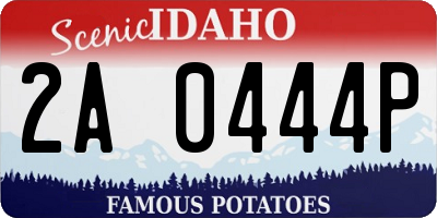 ID license plate 2A0444P
