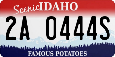 ID license plate 2A0444S