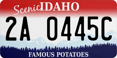 ID license plate 2A0445C