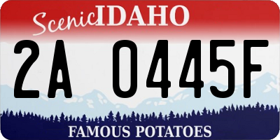 ID license plate 2A0445F
