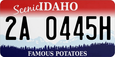 ID license plate 2A0445H