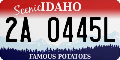 ID license plate 2A0445L