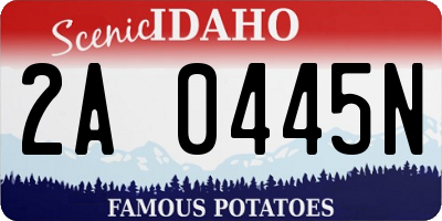ID license plate 2A0445N