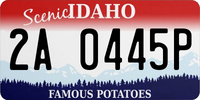 ID license plate 2A0445P