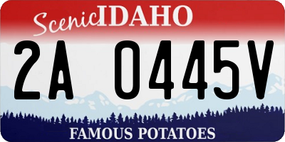 ID license plate 2A0445V