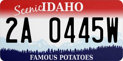 ID license plate 2A0445W