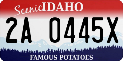 ID license plate 2A0445X