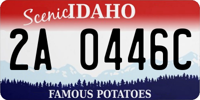 ID license plate 2A0446C