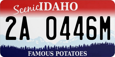 ID license plate 2A0446M