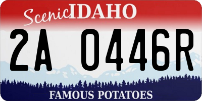 ID license plate 2A0446R