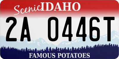 ID license plate 2A0446T