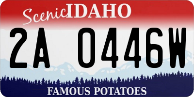 ID license plate 2A0446W