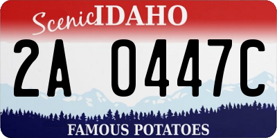 ID license plate 2A0447C