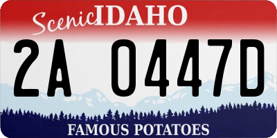 ID license plate 2A0447D