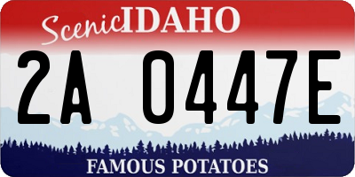 ID license plate 2A0447E
