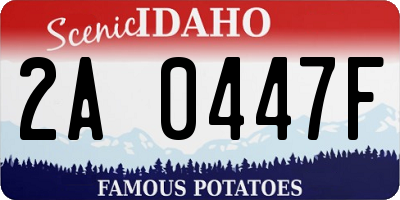 ID license plate 2A0447F