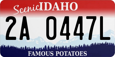 ID license plate 2A0447L