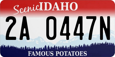 ID license plate 2A0447N