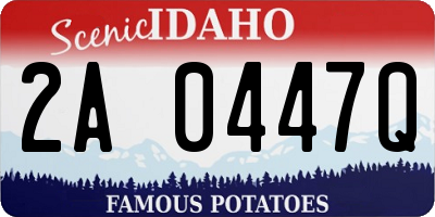 ID license plate 2A0447Q