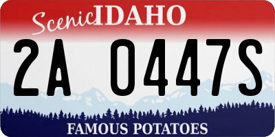 ID license plate 2A0447S