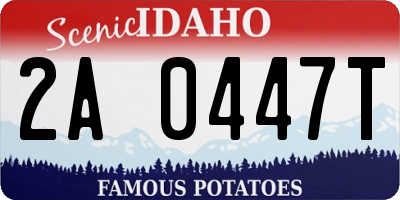 ID license plate 2A0447T