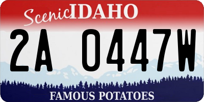 ID license plate 2A0447W