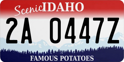 ID license plate 2A0447Z