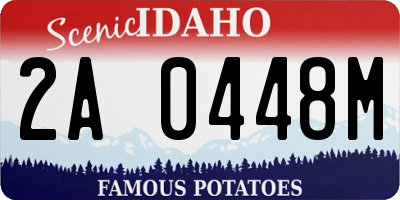 ID license plate 2A0448M