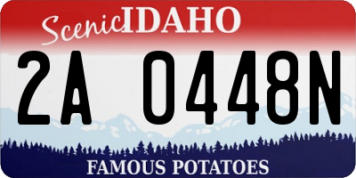 ID license plate 2A0448N