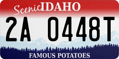 ID license plate 2A0448T