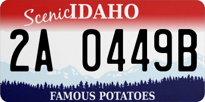 ID license plate 2A0449B