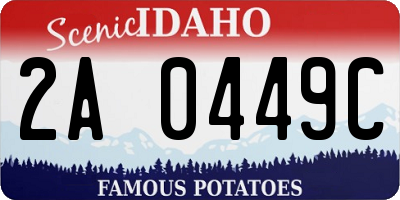 ID license plate 2A0449C