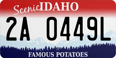 ID license plate 2A0449L