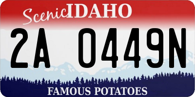 ID license plate 2A0449N