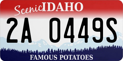 ID license plate 2A0449S
