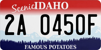ID license plate 2A0450F