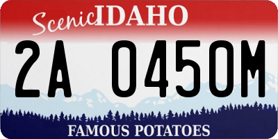 ID license plate 2A0450M