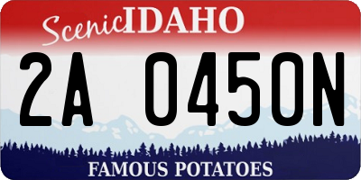 ID license plate 2A0450N