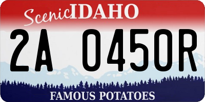 ID license plate 2A0450R