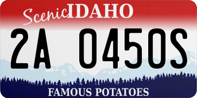 ID license plate 2A0450S