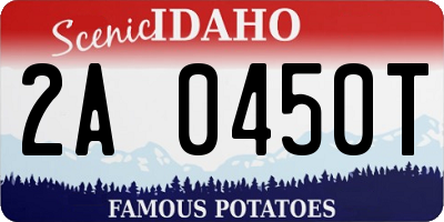 ID license plate 2A0450T