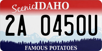 ID license plate 2A0450U
